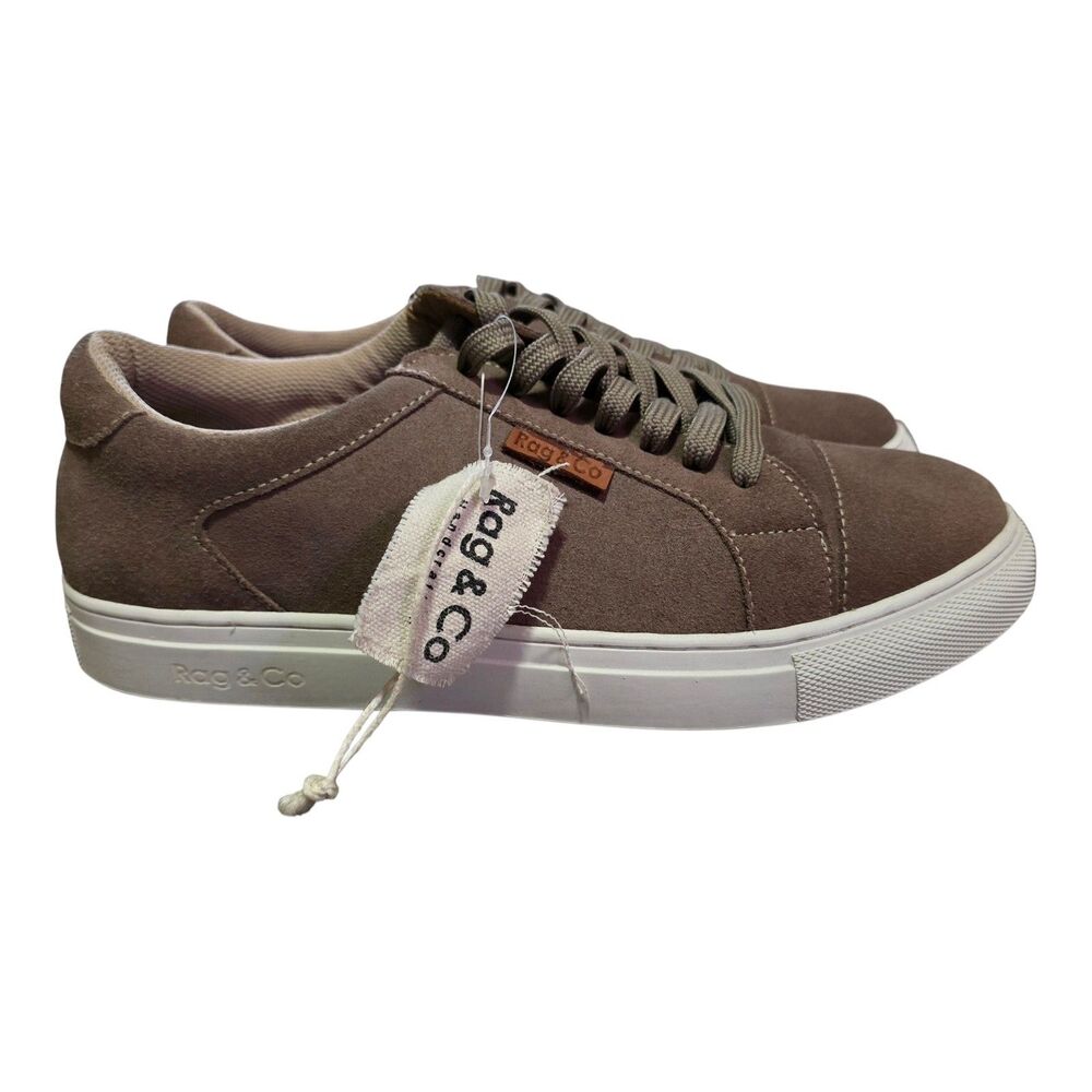Rag & Co Ashford Suede Sneakers Men’s EU 41 Taupe Leather Casual Lace Up NWT